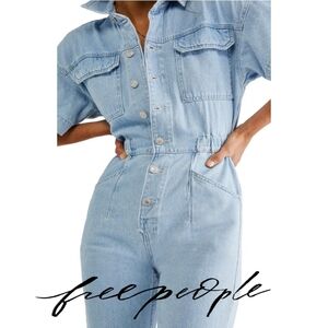 FREE PEOPLE- Free People Marci Jumpsuit Clear Skies Size Small (Women's 4-6)